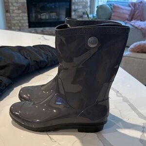 UGG Charcoal Glossy Boots